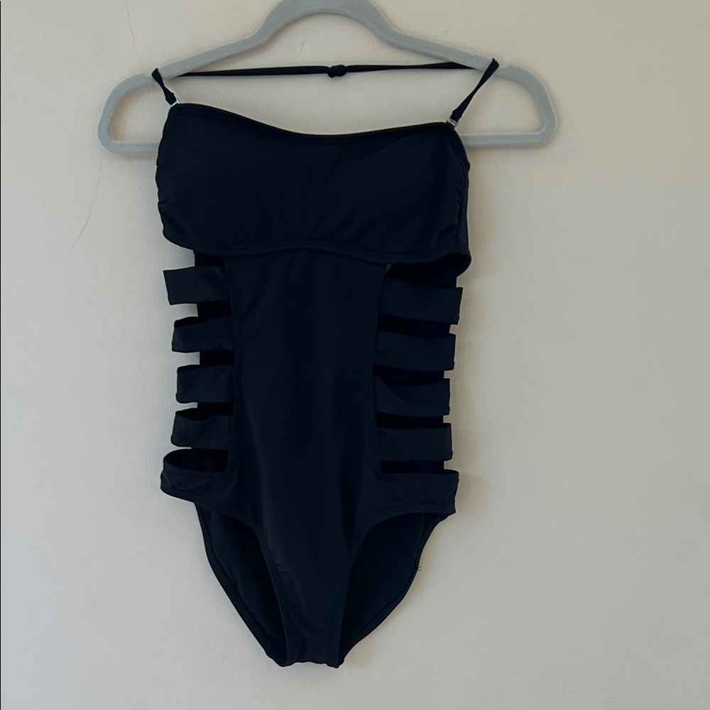 Kenneth Cole black one piece bathing suit